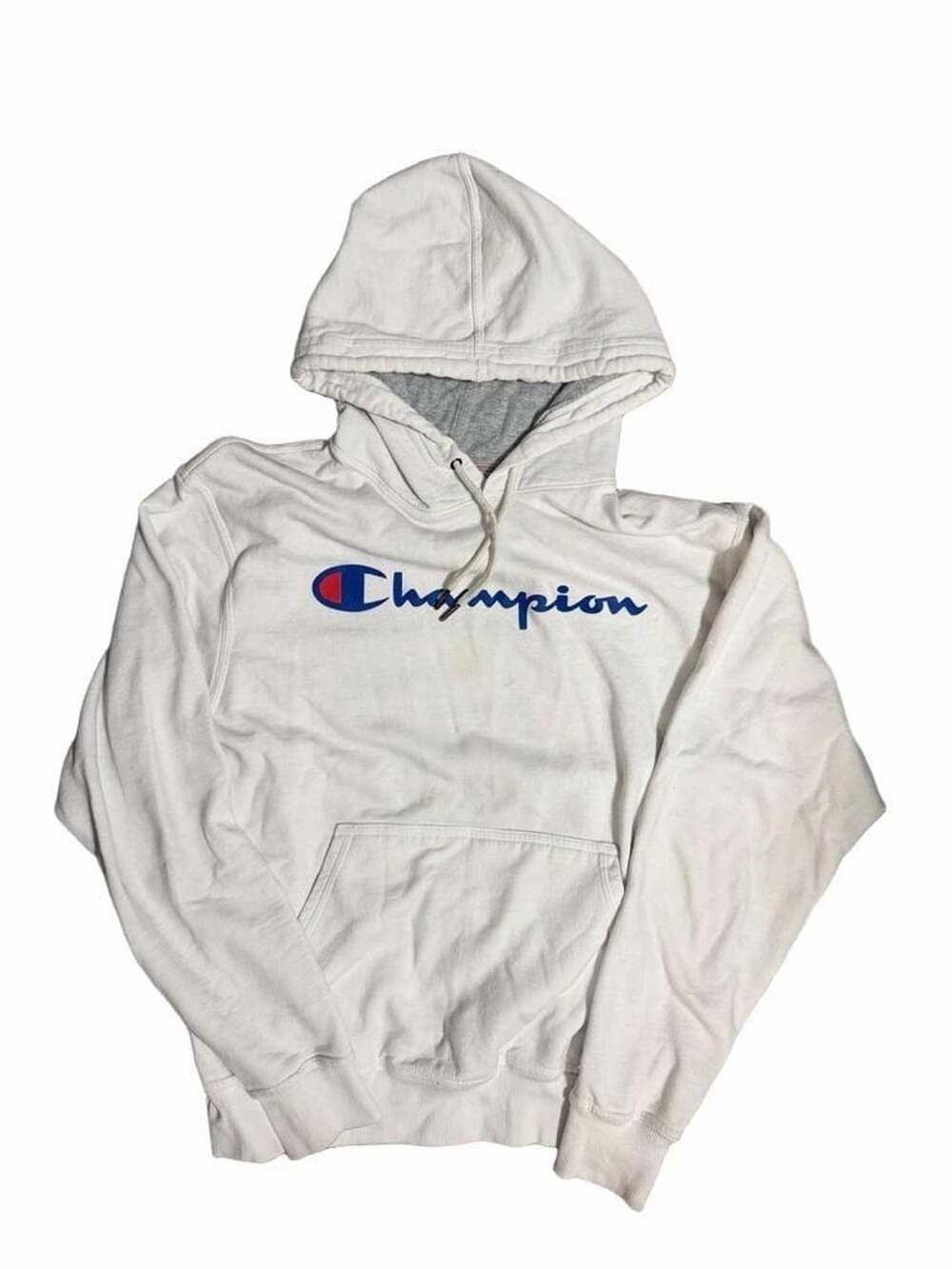 Champion Authentic Athleticwear White Hoodie Sweatshirt Men's Medium